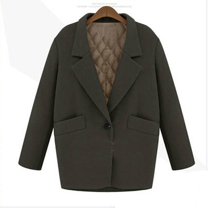 Damen Oversize Wollmix Shortcoat mit gesteppter Innenfütterung und Pattentaschen Echoarchiv