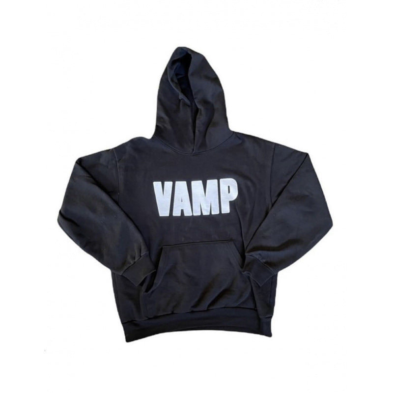 Unisex nan Kapuzensweatshirt mit Used-Frontdruck und Kängurutasche Echo Archiv
