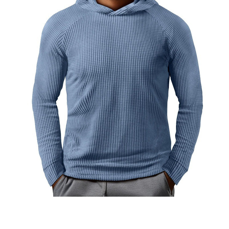 Herren lässiger Kapuzenpullover mit strukturiertem Material Echoarchiv