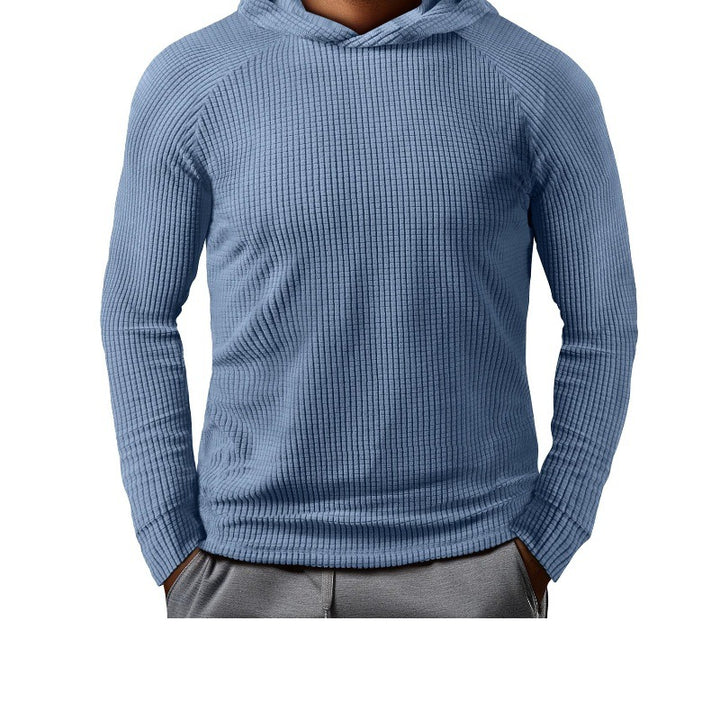 Herren lässiger Kapuzenpullover mit strukturiertem Material Echoarchiv