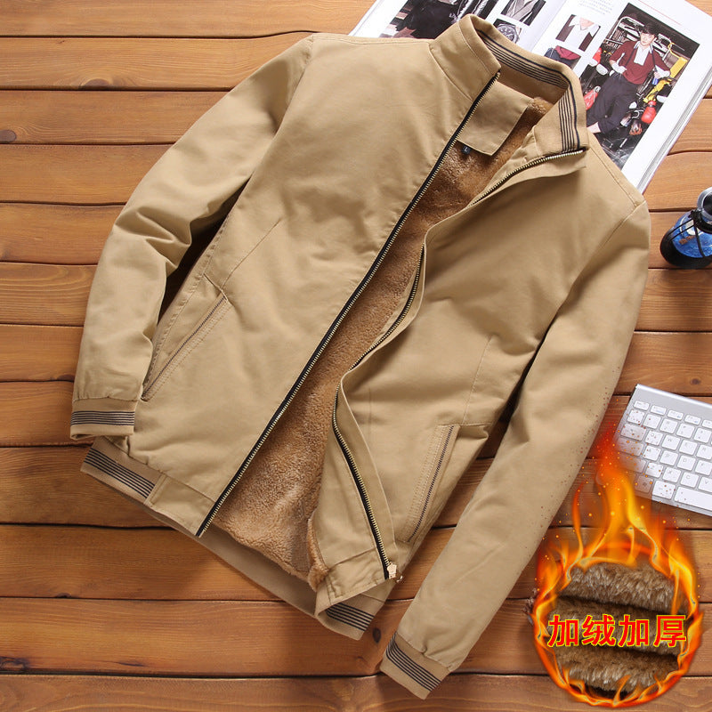 Herren nan gefütterte Winterblousonjacke mit weichem Teddyfutter, winddichter Außenhülle und verdecktem Zweiwege-Reißverschluss Echo Archiv