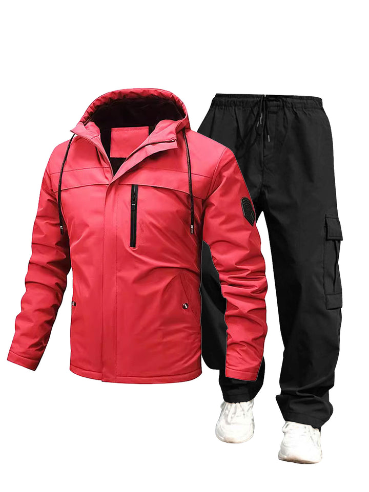 Herren Wetterfeste Outdoor-Jacke und Cargo-Hose Echo Archiv
