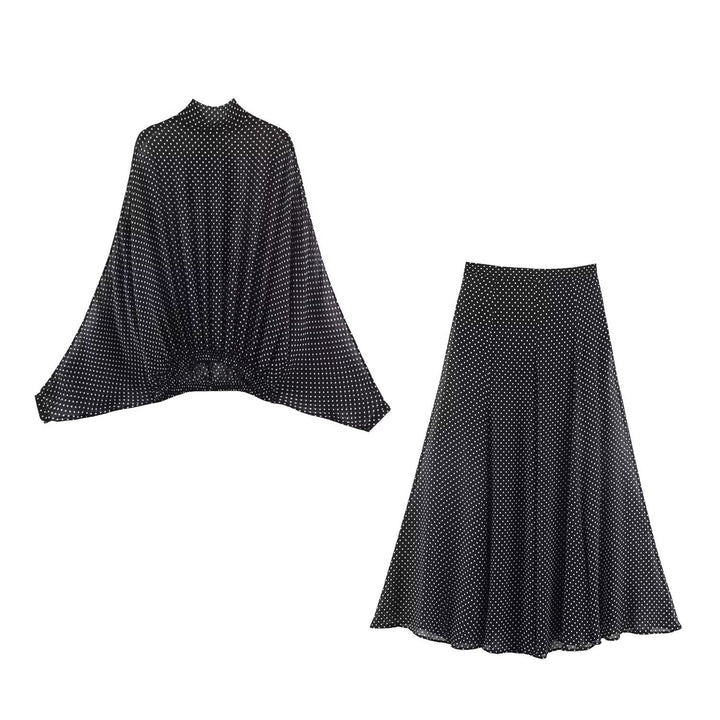 Damen Maxirock mit elegantem Pünktchenmuster und fließendem Schnitt Echo Archiv