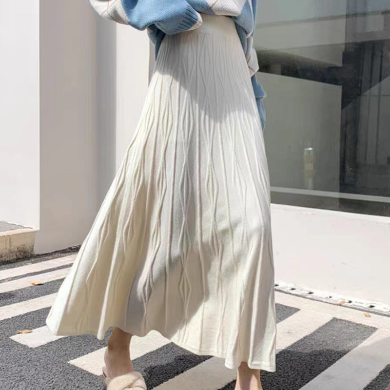 Damen Eleganter, gefalteter Maxirock Echo Archiv