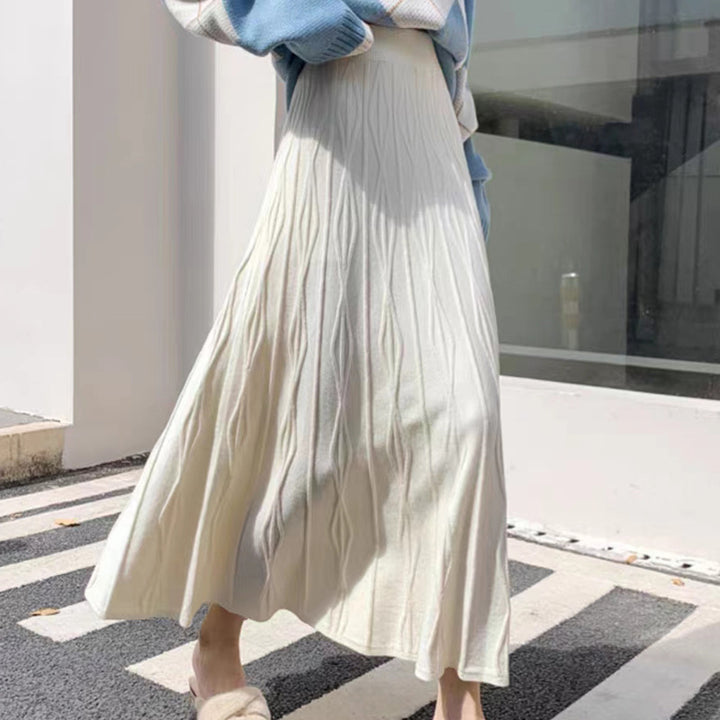 Damen Eleganter, gefalteter Maxirock Echo Archiv