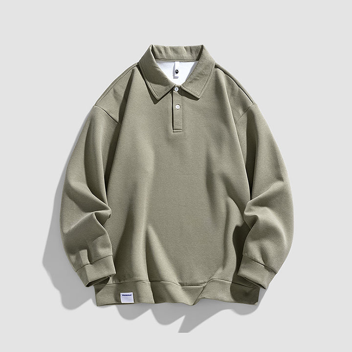 Herren lässiges Poloshirt mit oversized Schnitt und detailverliebtem Kragen Echoarchiv