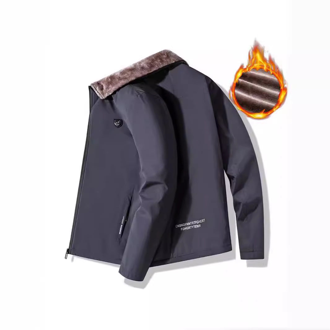 Herren Thermo-Softshelljacke mit durchgehendem Reißverschluss und Teddy-Innenfutter Echoarchiv