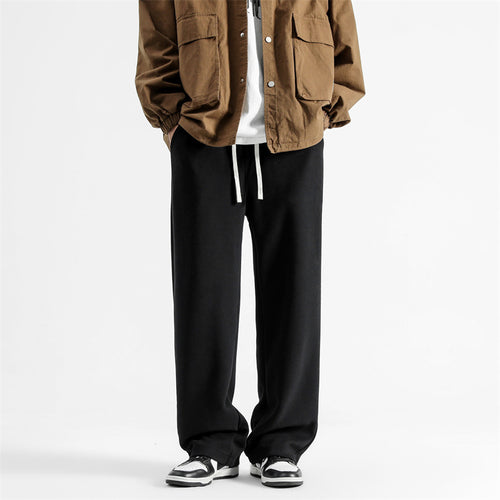 Herren Relaxed-Fit Lounge-Hose mit elastischem Bund, Kordelzug und weitem Bein Echo Archiv