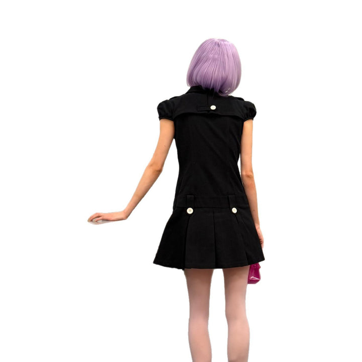 Damen Vintage Kleid mit Knopfdetails Echo Archiv
