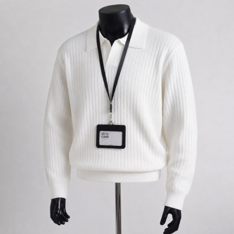 Herren Struktur Pullover Echo Archiv