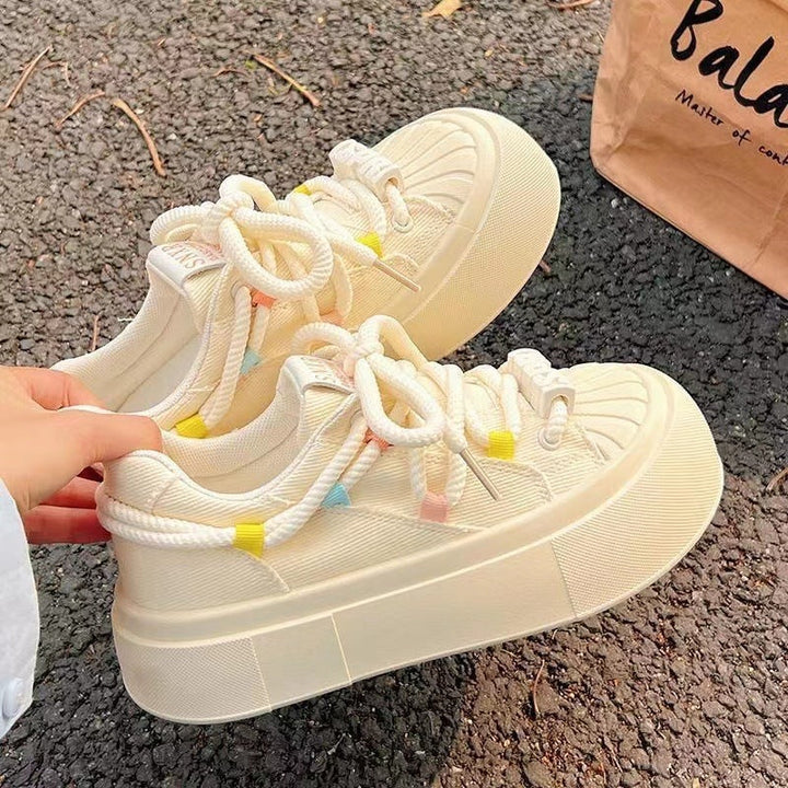 Damen Sportliche Freizeit-Sneaker mit elastischen Schnürsenkeln und atmungsaktivem Obermaterial Echo Archiv