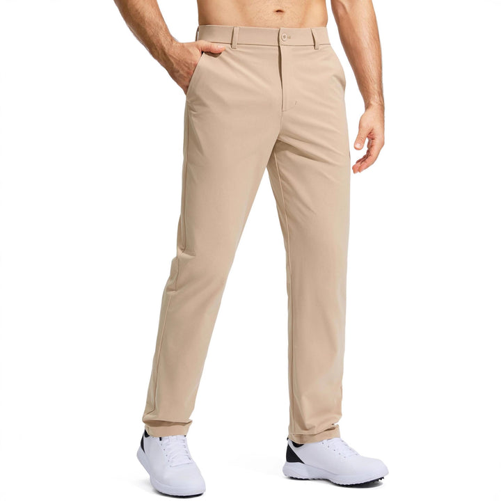 Herren nan elastische Golftwill-Hose mit geradem Schnitt, knitterfreiem Material und verdeckter Reißverschlusstasche Echo Archiv
