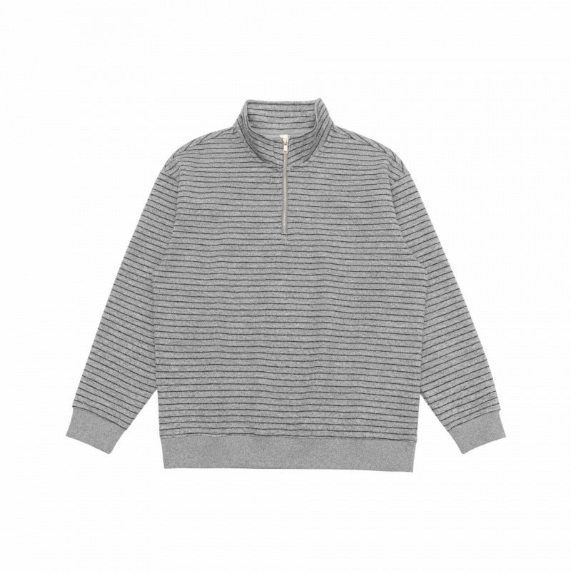 Unisex Oversize-Feinstrickpullover mit halbem Reißverschluss und Stehkragen Echo Archiv