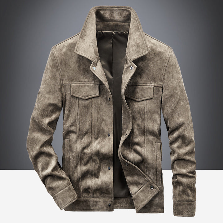 Herren Wildlederjacke im modernen Freizeitstil Echoarchiv