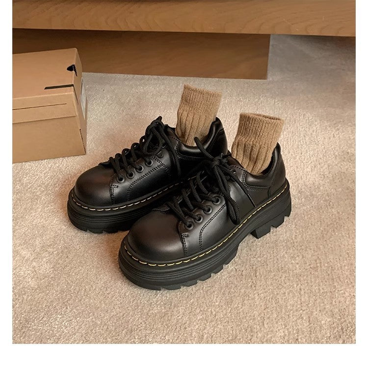 Damen Chunky Schnürschuhe mit rutschfester Profilsohle und stilvollem Design Echoarchiv
