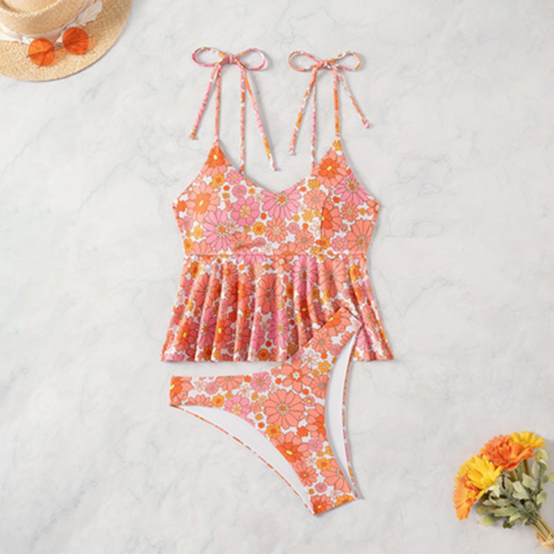 Damen Tankini mit floralem Rüschendesign Echo Archiv