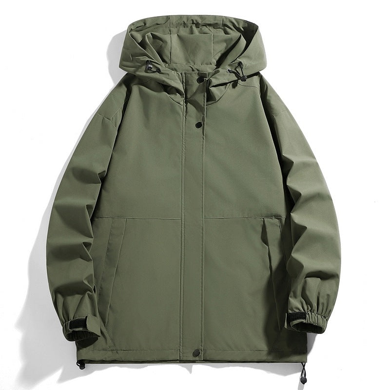 Herren Wasserabweisende Übergangsjacke mit verstellbarer Kapuze und praktischen Taschen Echoarchiv