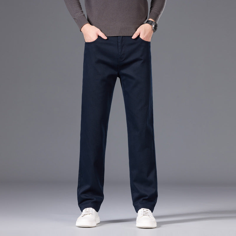 Herren Entspannte Baumwoll-Twill-Chinohose mit geradem Bein Echo Archiv