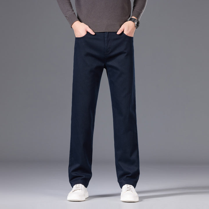 Herren Entspannte Baumwoll-Twill-Chinohose mit geradem Bein Echo Archiv