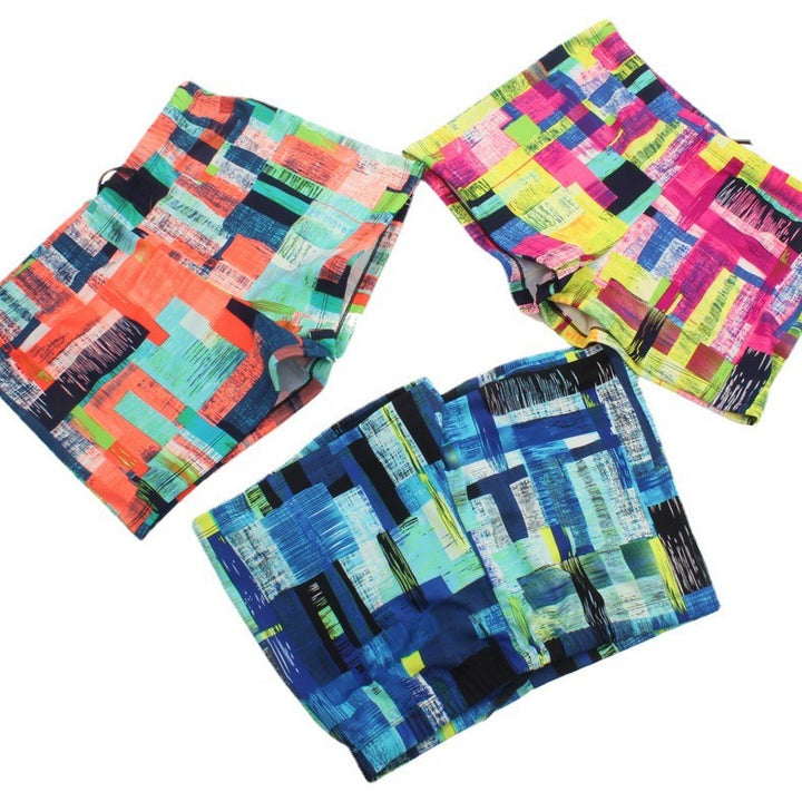 Herren Sportliche Schwimmshorts mit buntem Muster Echo Archiv