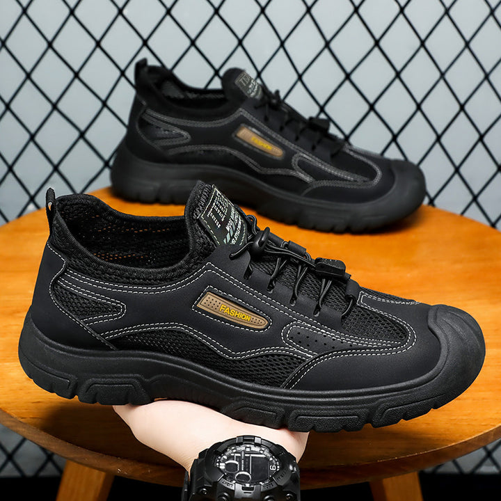 Herren nan robuster Mesh-Trekkingschuh mit verstärkter Gummizehenkappe, Schnellzug-Schnürung und griffiger Profilsohle Echo Archiv