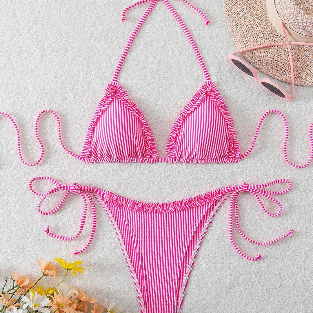 Damen Triangel-Bikini mit lässigen Bindebändern Echo Archiv