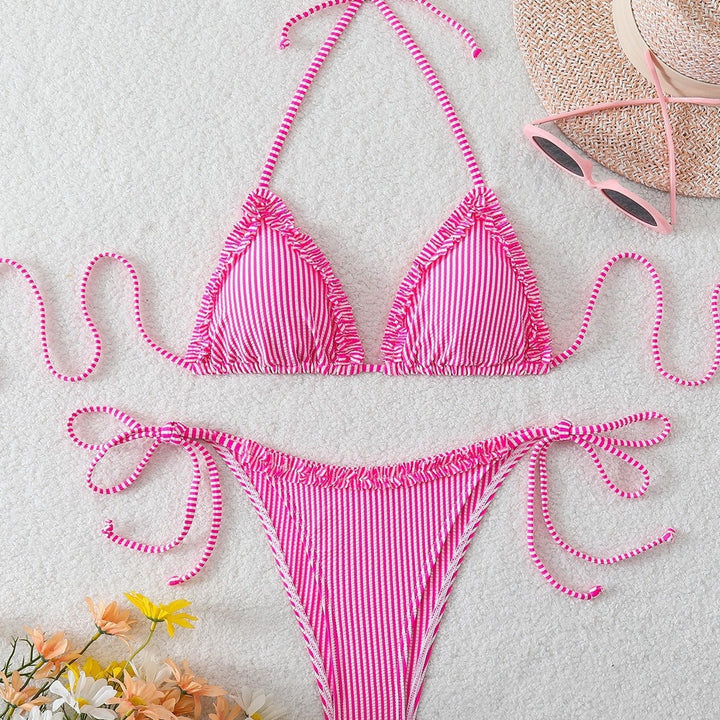Damen Triangel-Bikini mit lässigen Bindebändern Echo Archiv