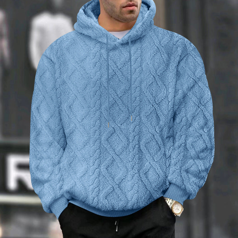 Herren kuscheliger Fleece-Hoodie mit strukturiertem Design Echoarchiv