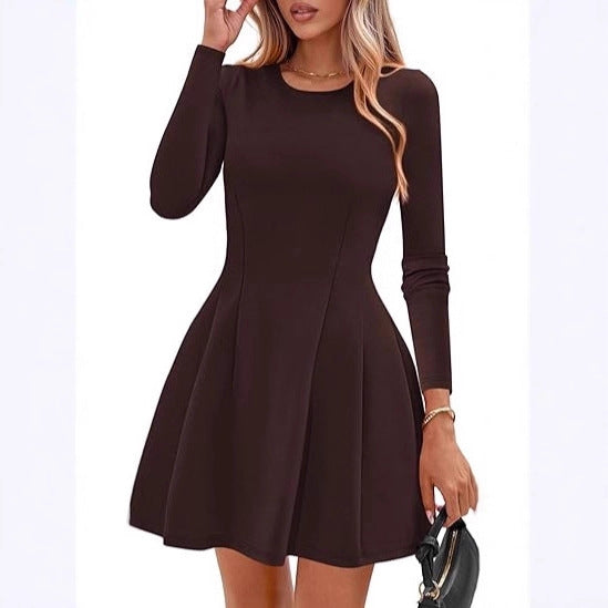 Damen A-Linien Minikleid mit langen Ärmeln Echo Archiv