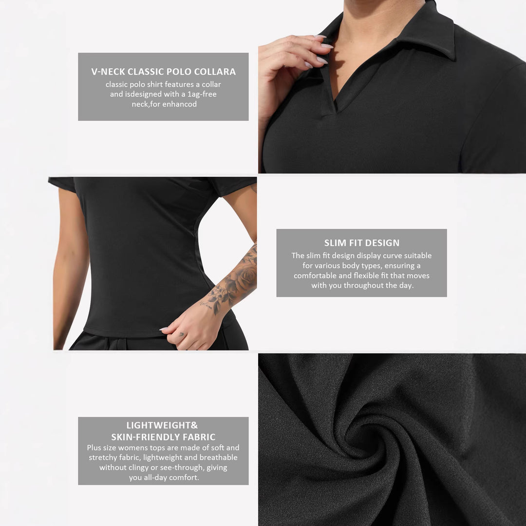 Damen Tailliertes Funktions-Polo mit Stretchjersey und Performance-Atmungsaktivität – Avérine
