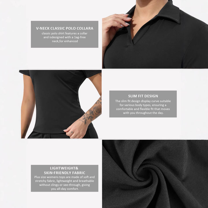 Damen Tailliertes Funktions-Polo mit Stretchjersey und Performance-Atmungsaktivität – Avérine