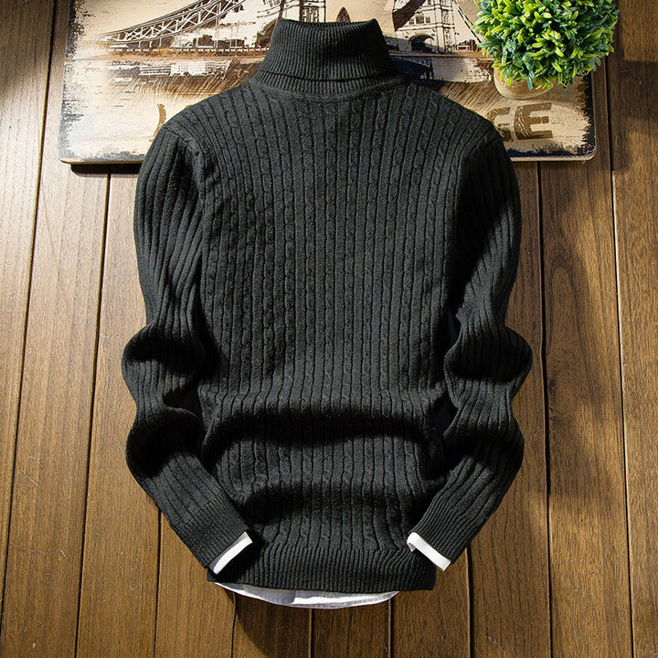 Herren Rollkragenpullover mit Rippstrickmuster Echoarchiv