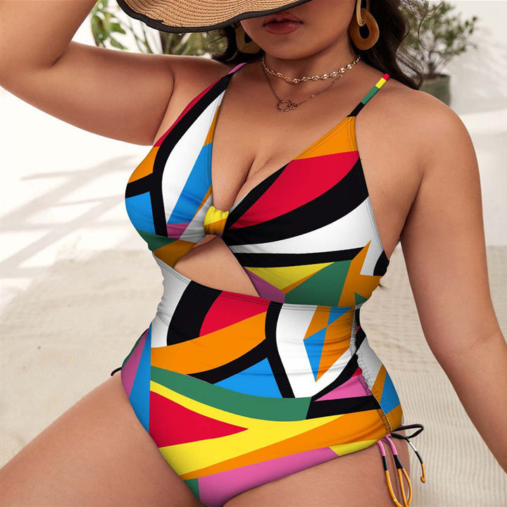 Damen Cut-Out Badeanzug mit floralen Akzenten Echo Archiv