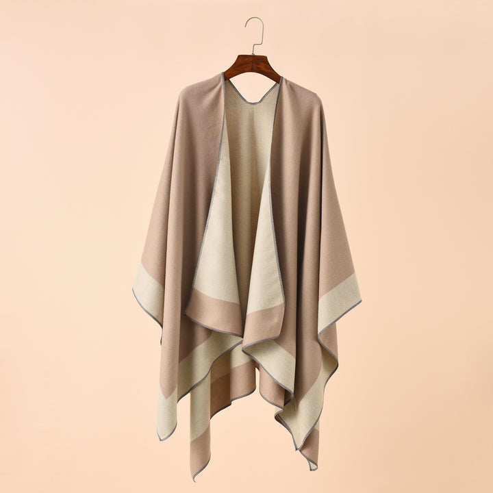 Damen Wendeponcho aus feiner Kaschmir-Mischung – Avérine