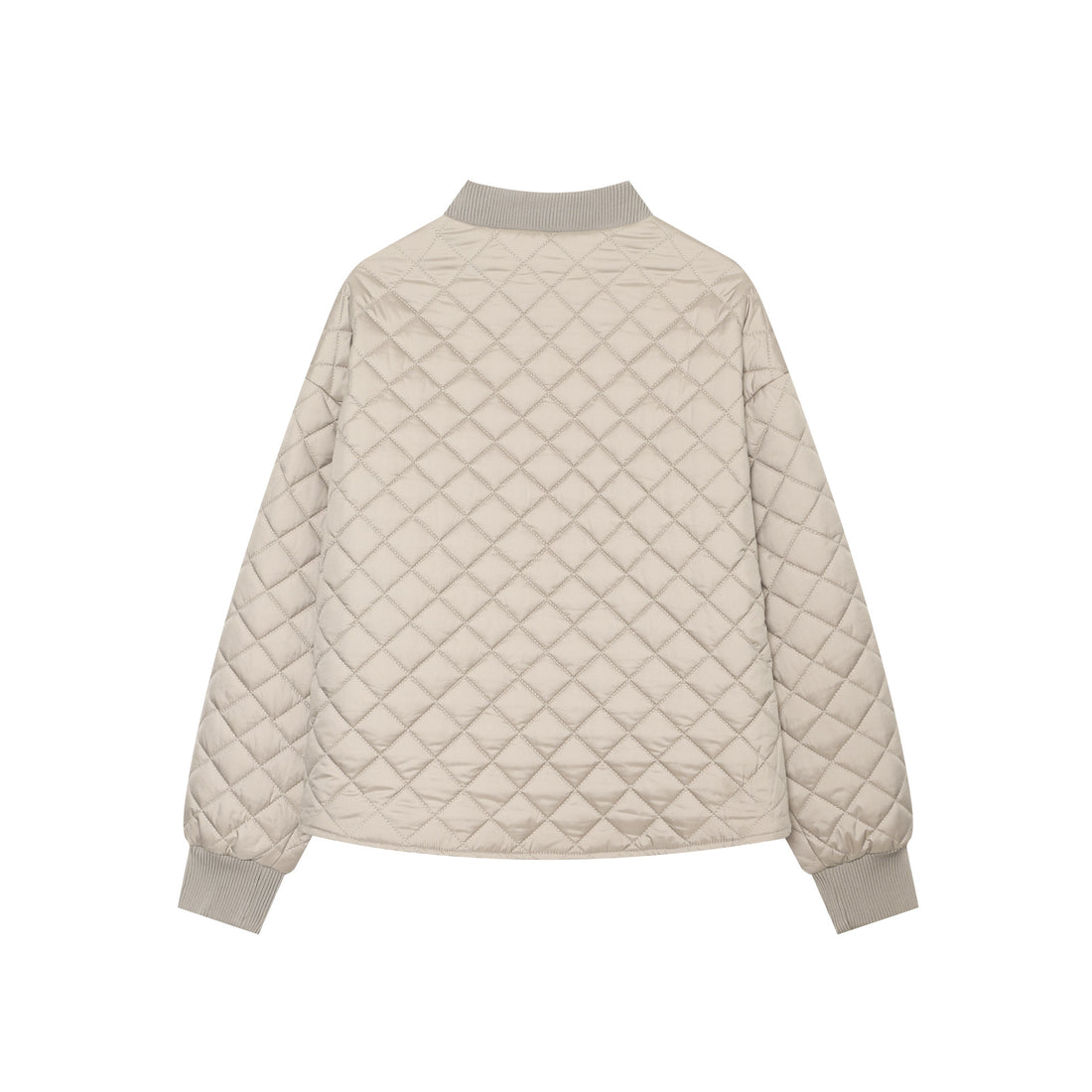 Damen Stepp-Bomberjacke mit Kontrastfutter und Rippbündchen Echoarchiv