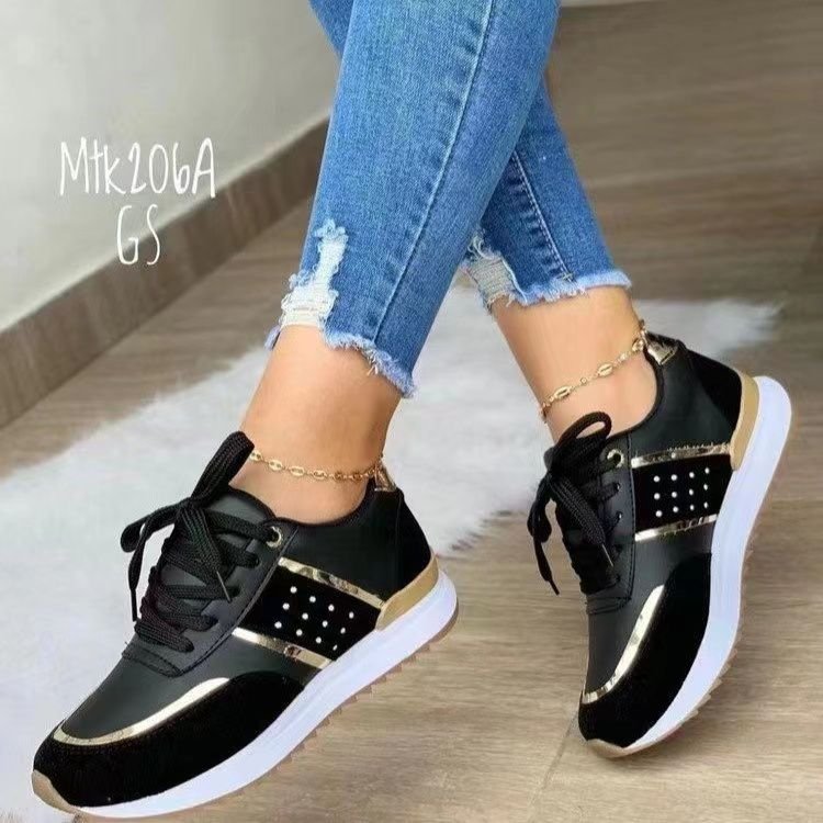 Damen  Plateausneaker mit Glanzbesatz und gepolstertem Komfortfußbett Echo Archiv