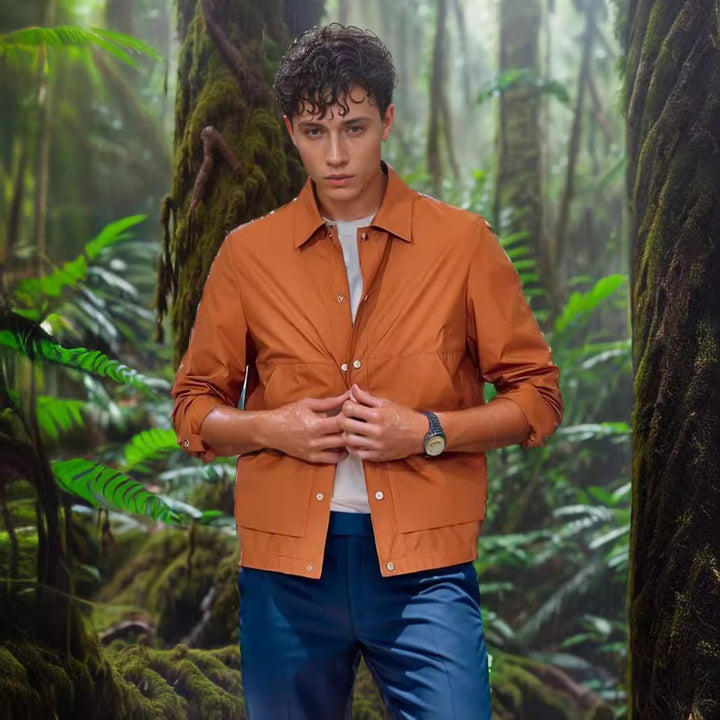Herren modische Übergangsjacke mit praktischen Taschen Echoarchiv