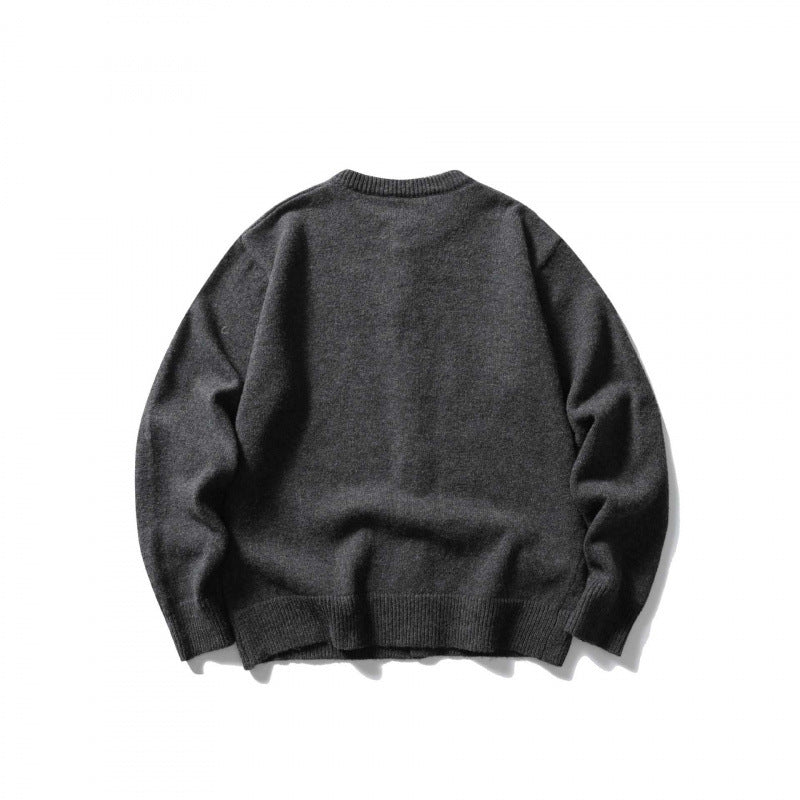 Unisex Kastenförmige Feinstrick-Cardigan mit Rundhals und gerippten Abschlüssen Echo Archiv