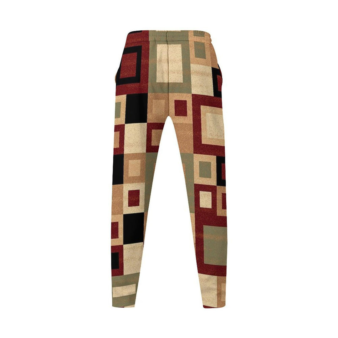 Herren modische Freizeithose mit geometrischem Muster und elastischem Bund Echoarchiv