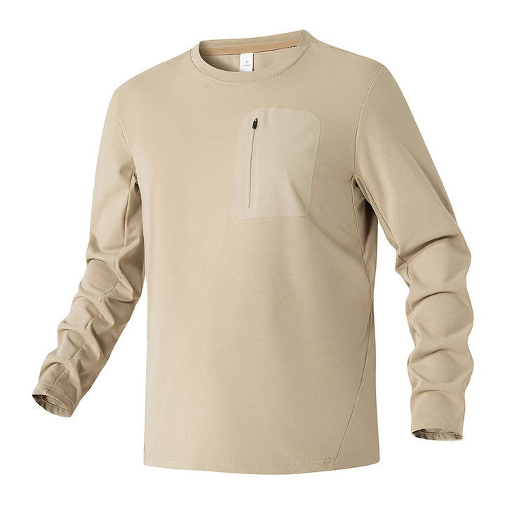 Herren Funktionales Langarmshirt mit praktischer Brusttasche Echoarchiv