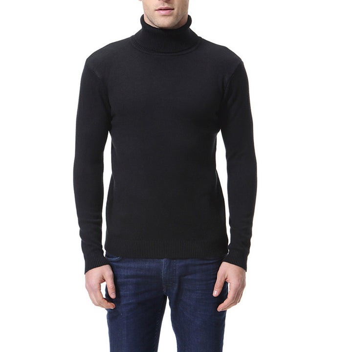 Herren nan schlanker Feinstrick-Rollkragenpullover aus Merino-Baumwollmix mit Rippenbündchen Echo Archiv