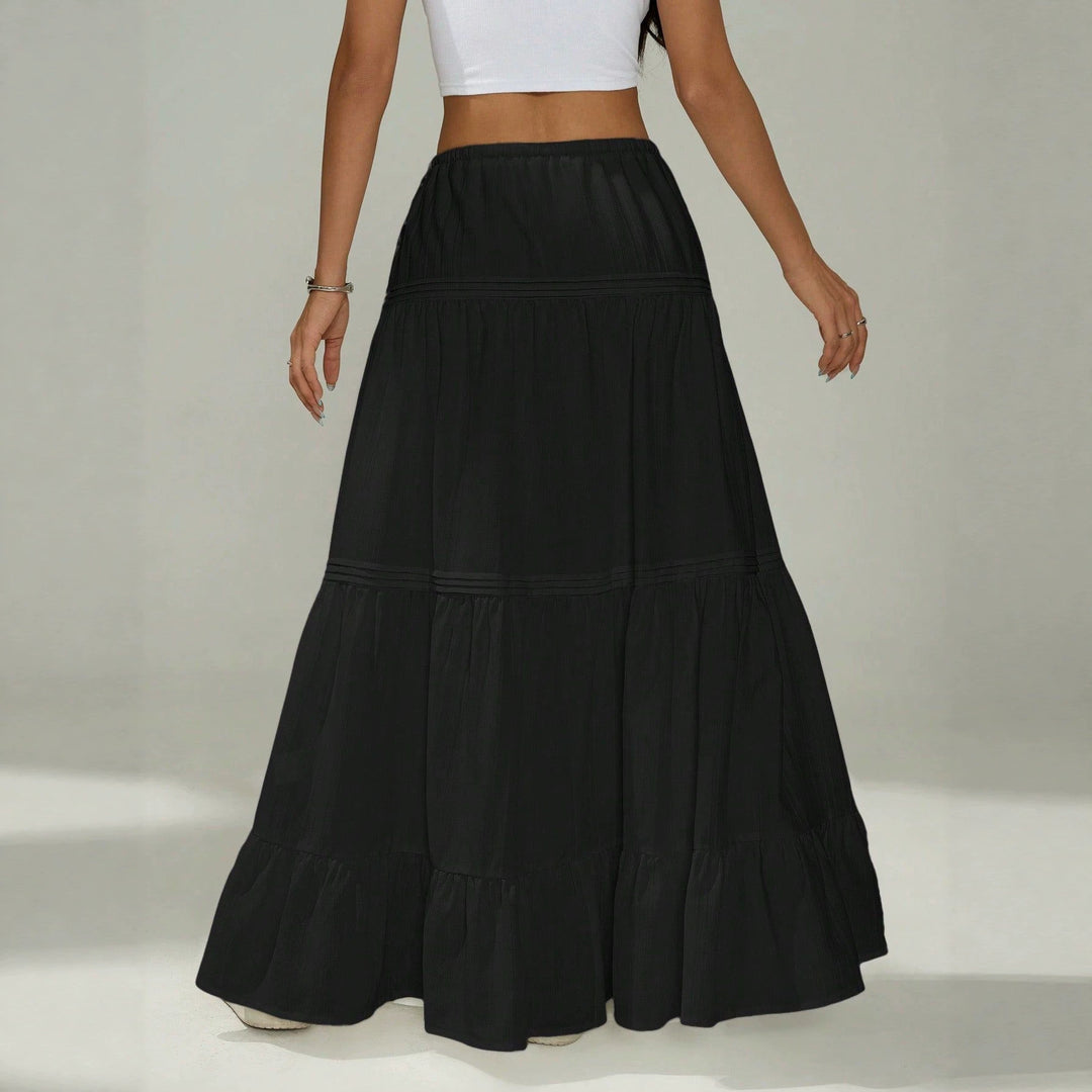 Damen Maxirock mit elegantem Volantdesign und elastischem Bund Echo Archiv