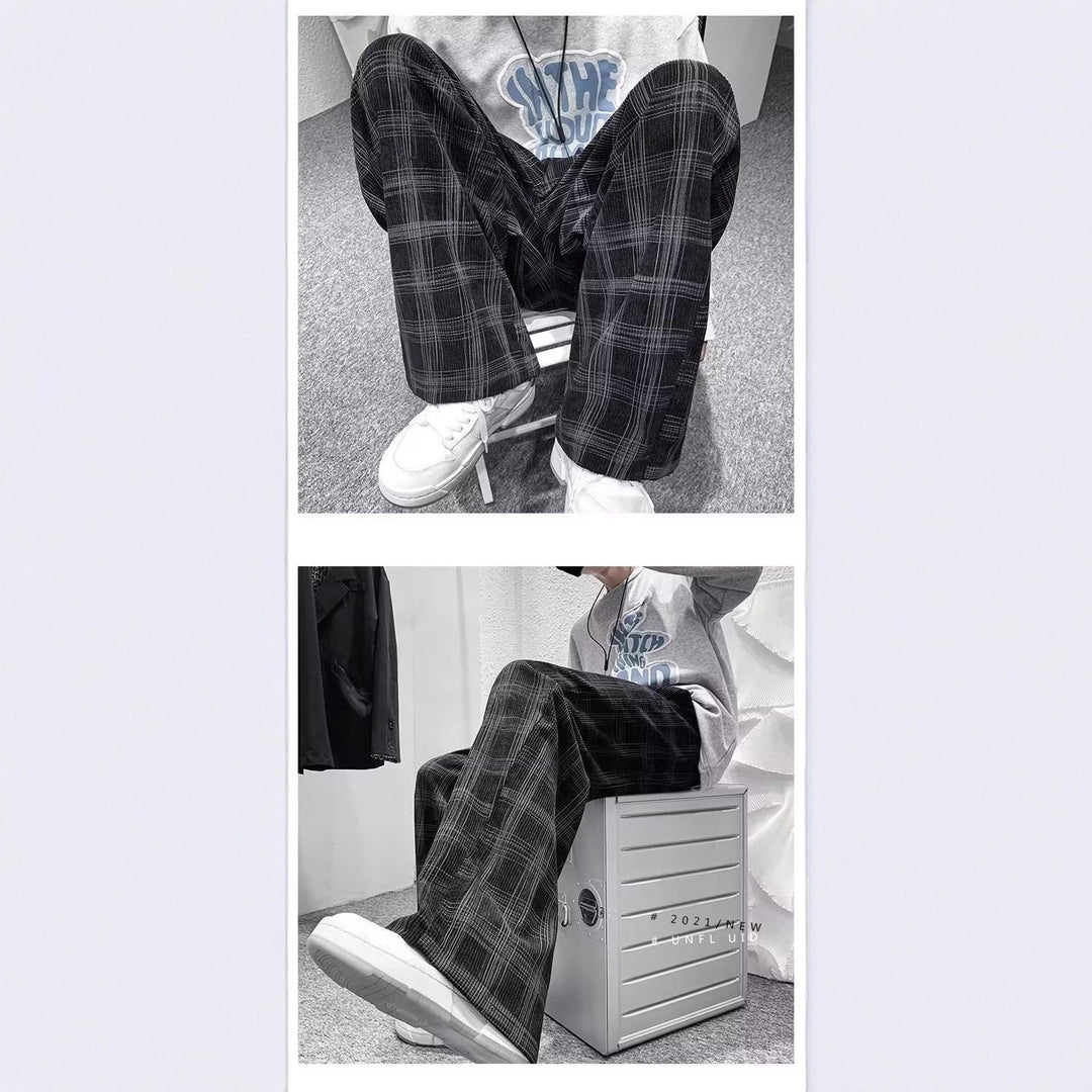 Damen Weit geschnittene Karohose Echo Archiv
