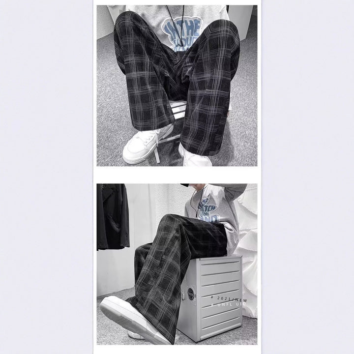 Damen Weit geschnittene Karohose Echo Archiv