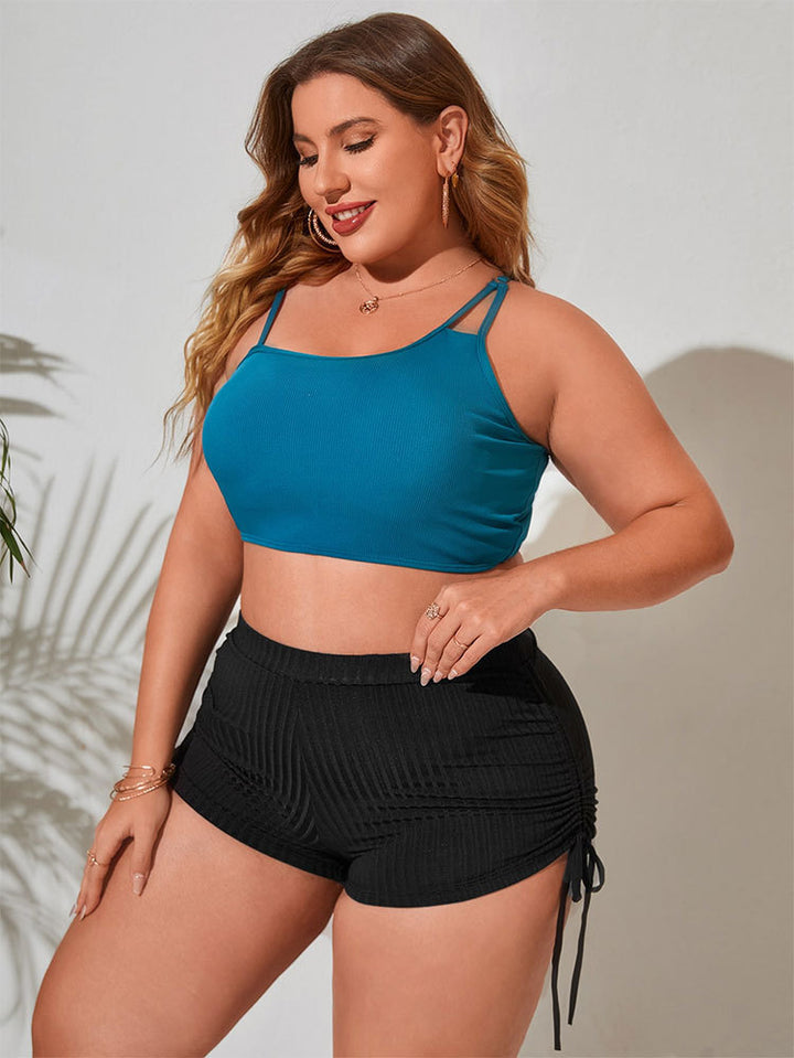Damen hoch geschnittene Bikeshorts mit Rüschendetails Echo Archiv