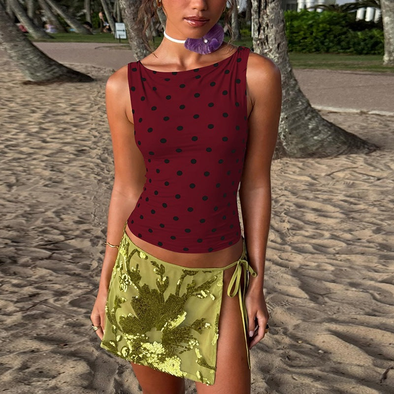 Damen Polka-Dots Tanktop Echo Archiv