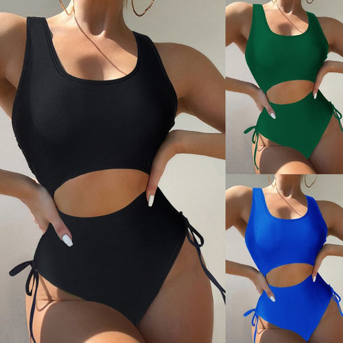 Damen Einteiler Badeanzug mit seitlichen Cut-Out-Details Echo Archiv