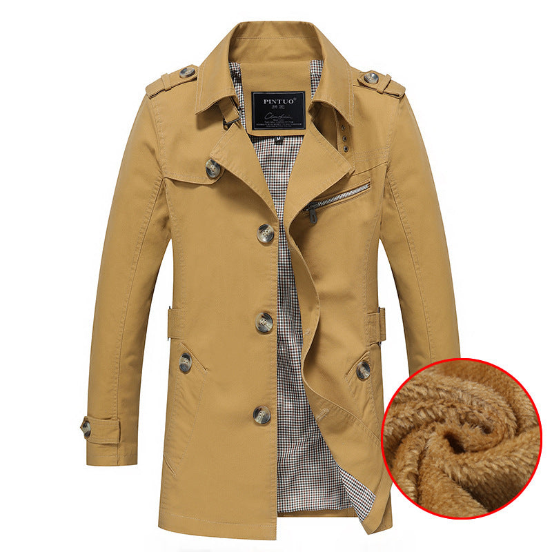 Herren Manteljacke im Trench-Peacoat-Mix mit Sherpa-Futter Echo Archiv