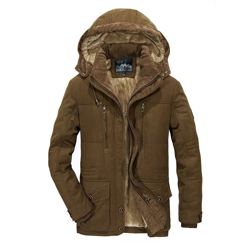 Herren Gefütterte Winterparka mit Kapuze und Teddyfutter Echoarchiv