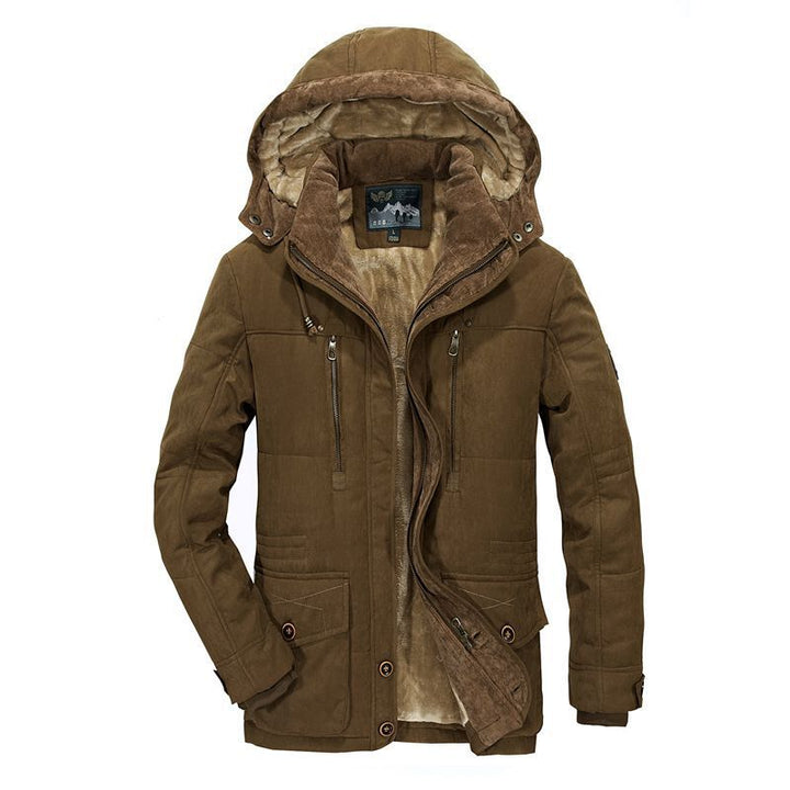 Herren Gefütterte Winterparka mit Kapuze und Teddyfutter Echoarchiv